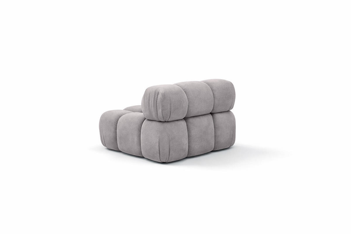 MODUL Mittig, Für Modulares System, Stoff Salvador, Grau, Selia - Grau, Holz (95/70/95cm) - Kaiser Möbel