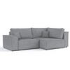 ECKSOFA AVION mit Schlaffunktion Grau im Neve Stoff - Schwarz/Grau, Holz/Holzwerkstoff (253/148cm) - AltaBeds
