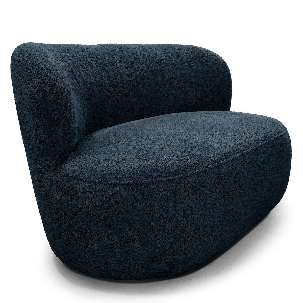 1,5-SITZER SOFA - Schwarz/Dunkelblau, Kunststoff/Textil (134/75/84cm) - home24