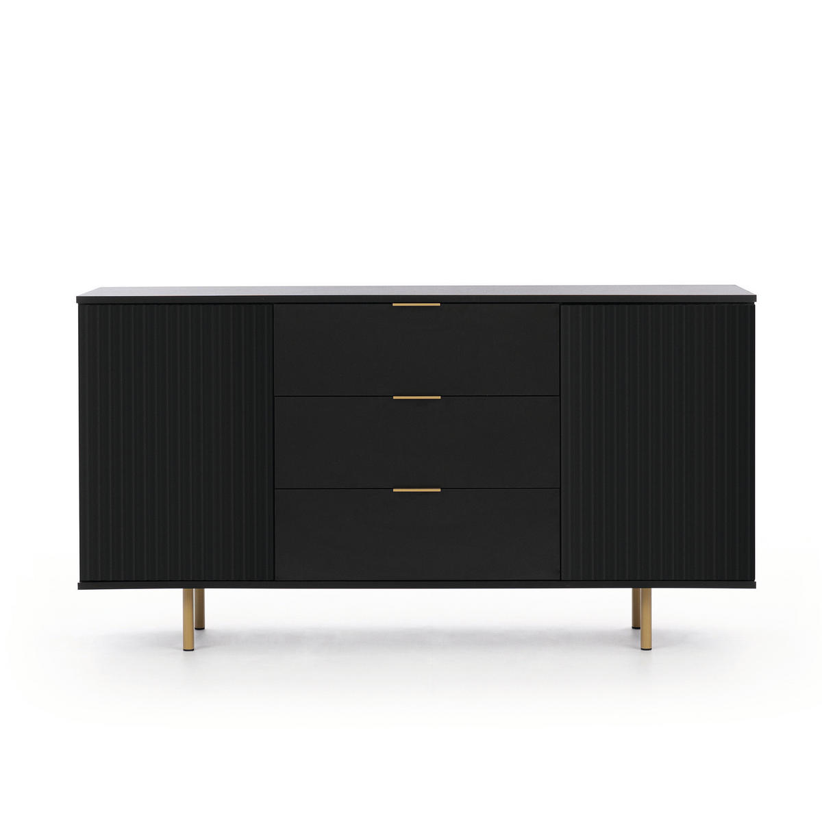 SIDEBOARD Bianco Schwarz - Schwarz, Holzwerkstoff (150/80/41cm) - Bettso