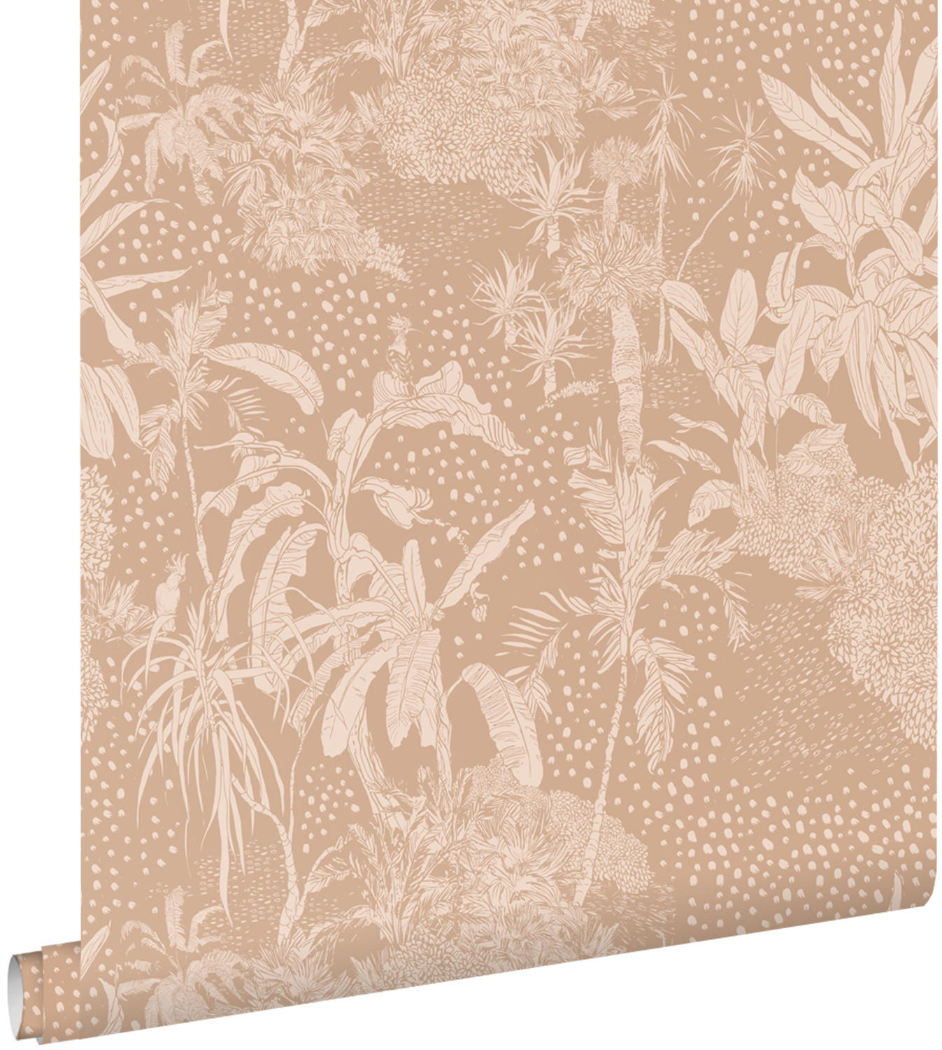 TAPETE tropische Blätter 50 x 900 cm - Terracotta, Papier (50/900cm) - ESTAhome