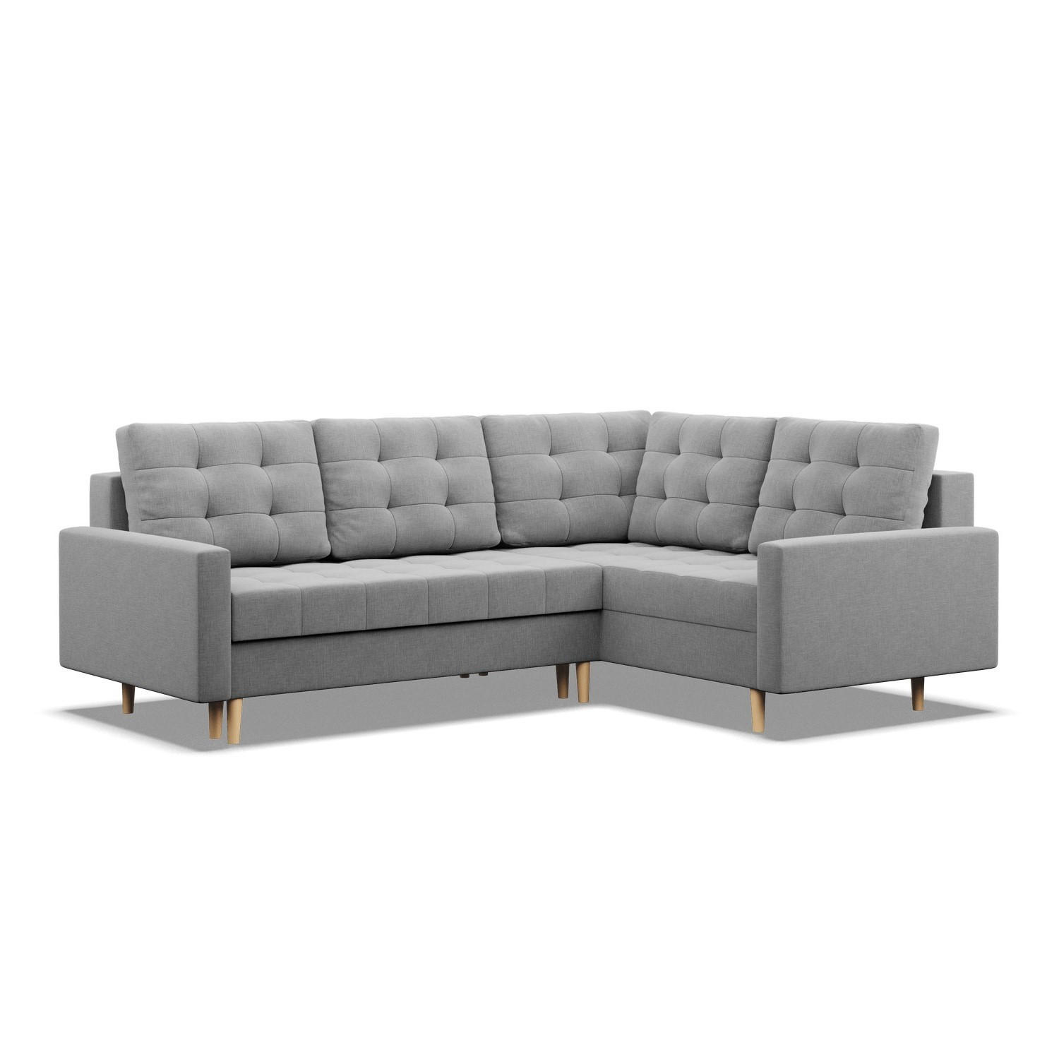 ECKSOFA RECHTS MIT SCHLAFFUNKTION ELMA, Grau - Grau, Textil (223/172cm) - Mebligo