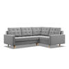 ECKSOFA RECHTS MIT SCHLAFFUNKTION ELMA, Grau - Grau, Textil (223/172cm) - Mebligo