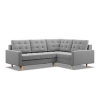 ECKSOFA RECHTS MIT SCHLAFFUNKTION ELMA, Grau - Grau, Textil (223/172cm) - Mebligo