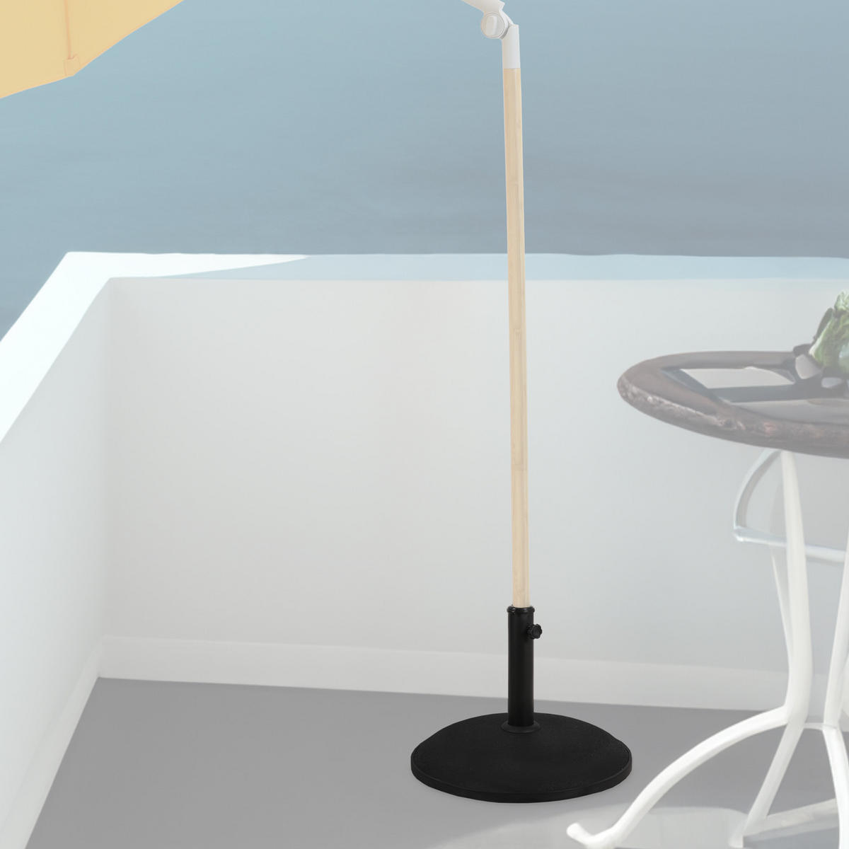 SONNENSCHIRMSTÄNDER Beton - Schwarz, Stein (41.5/41.5cm) - SVITA