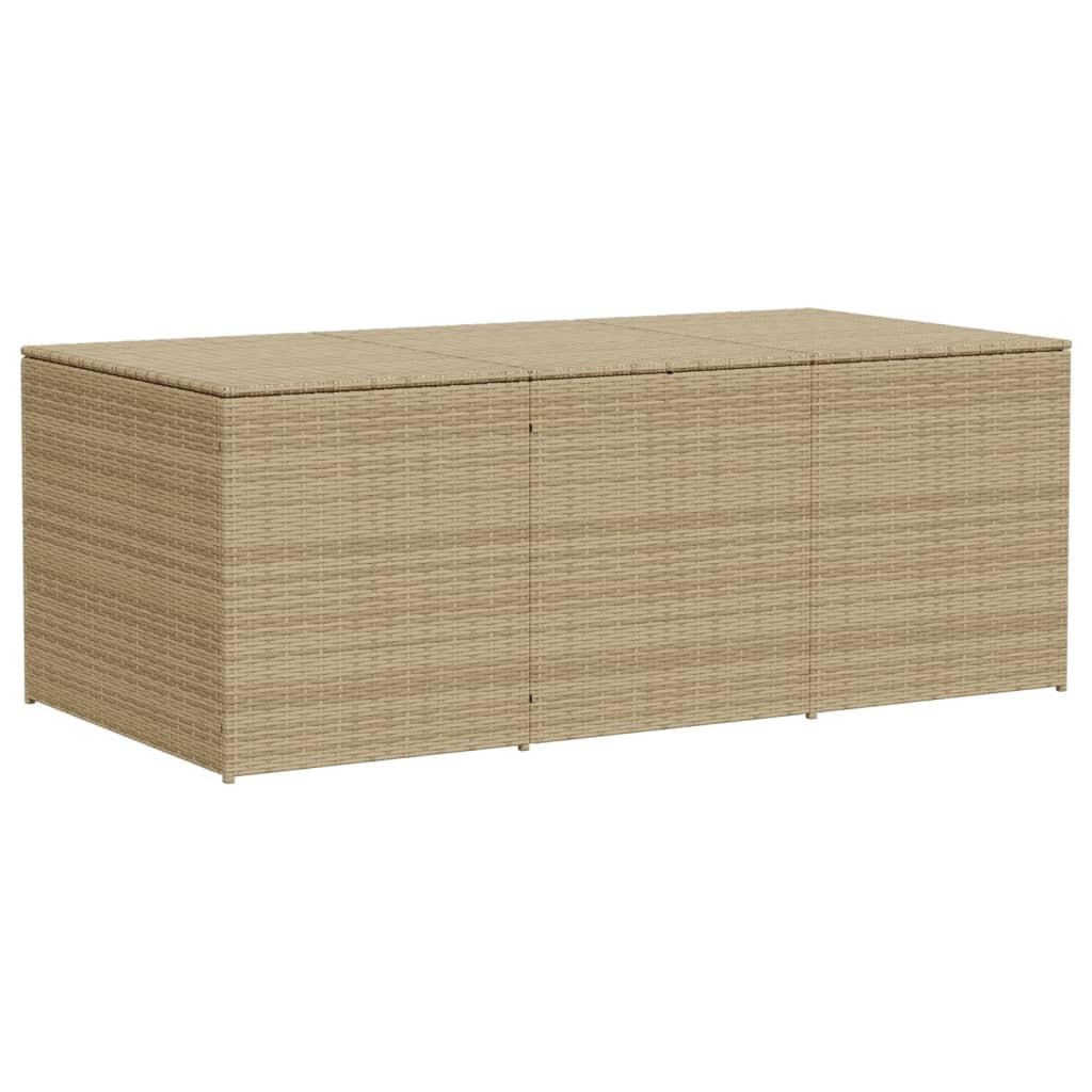 GARTENTRUHE Beige 984L Poly Rattan - Beige, Kunststoff (180/149/90cm) - furnicato