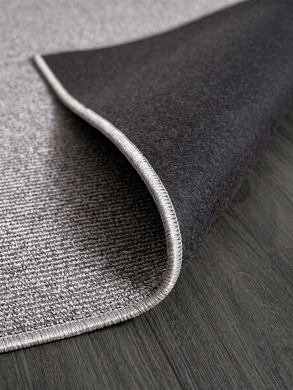 TEPPICH Niederflor Uni COLFOSCO Polypropylen Beige 133 x 133 cm - Grau, Textil (133/133cm) - KADIMA DESIGN