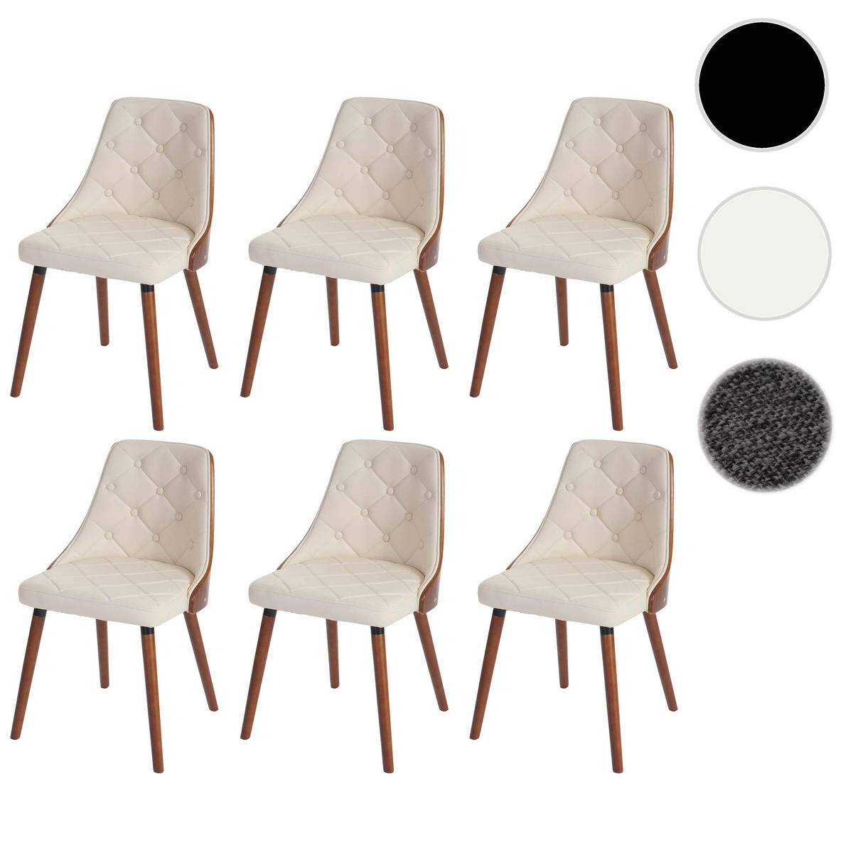 ESSZIMMERSTUHL Beige 6er-Set - Beige, Textil (50/82/53cm) - MCW