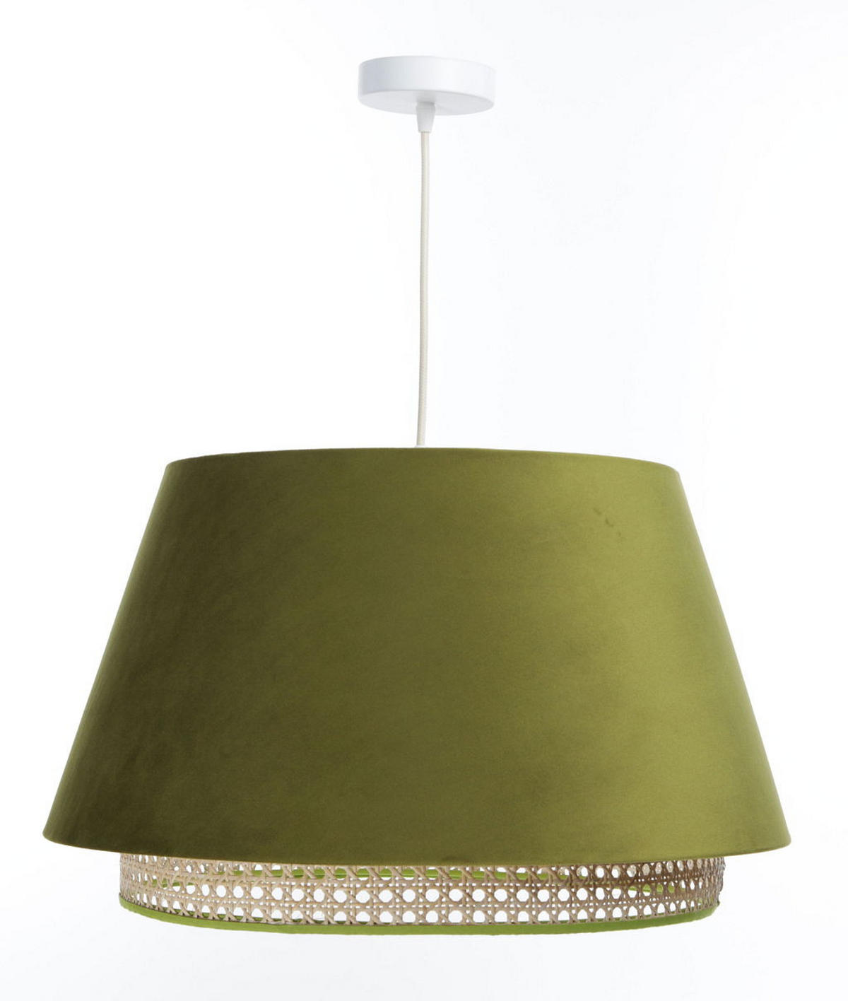 HÄNGELEUCHTE Grün 50/31 cm - Beige/Grün, Kunststoff (50/1.3/31cm) - ONZENO