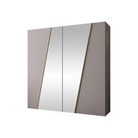 DREHTÜRENSCHRANK Zen 2L 200 cm - Kaschmir/Goldfarben, Holzwerkstoff/Kunststoff (200/202/50cm) - MIRJAN24