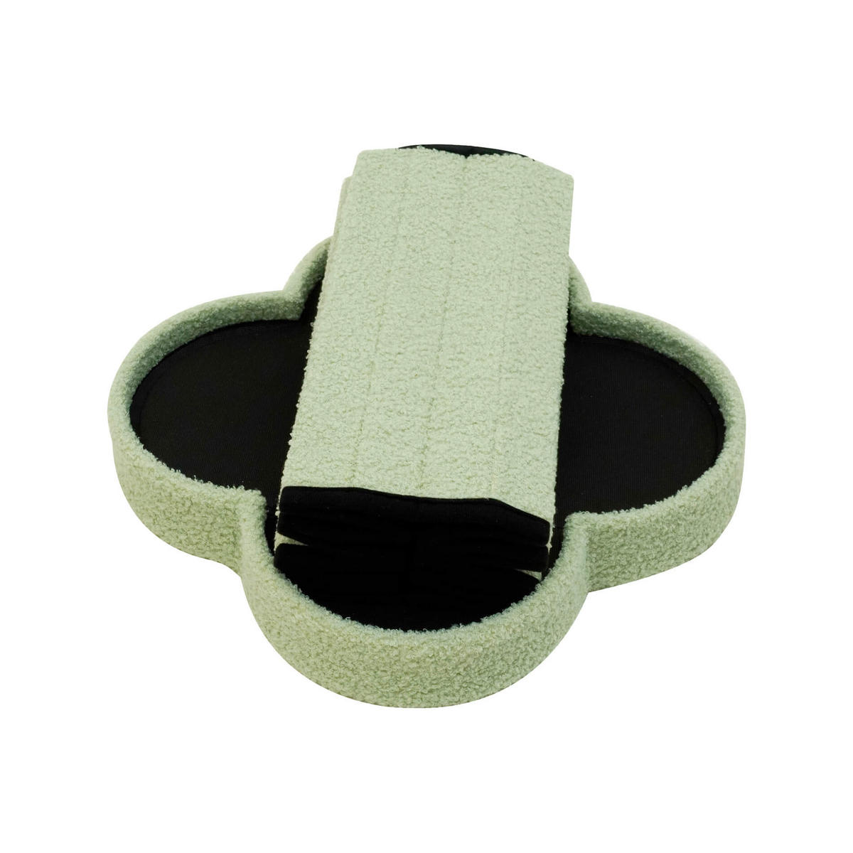 FUSSHOCKER Hellgrün 40/40/40 cm - Grün, Textil (40/40/40cm) - Mobili Rebecca