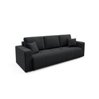 SOFA Giulia 3 Sitzplätze Schwarz - Schwarz, Holz (244/82/102cm) - Petits-meubles