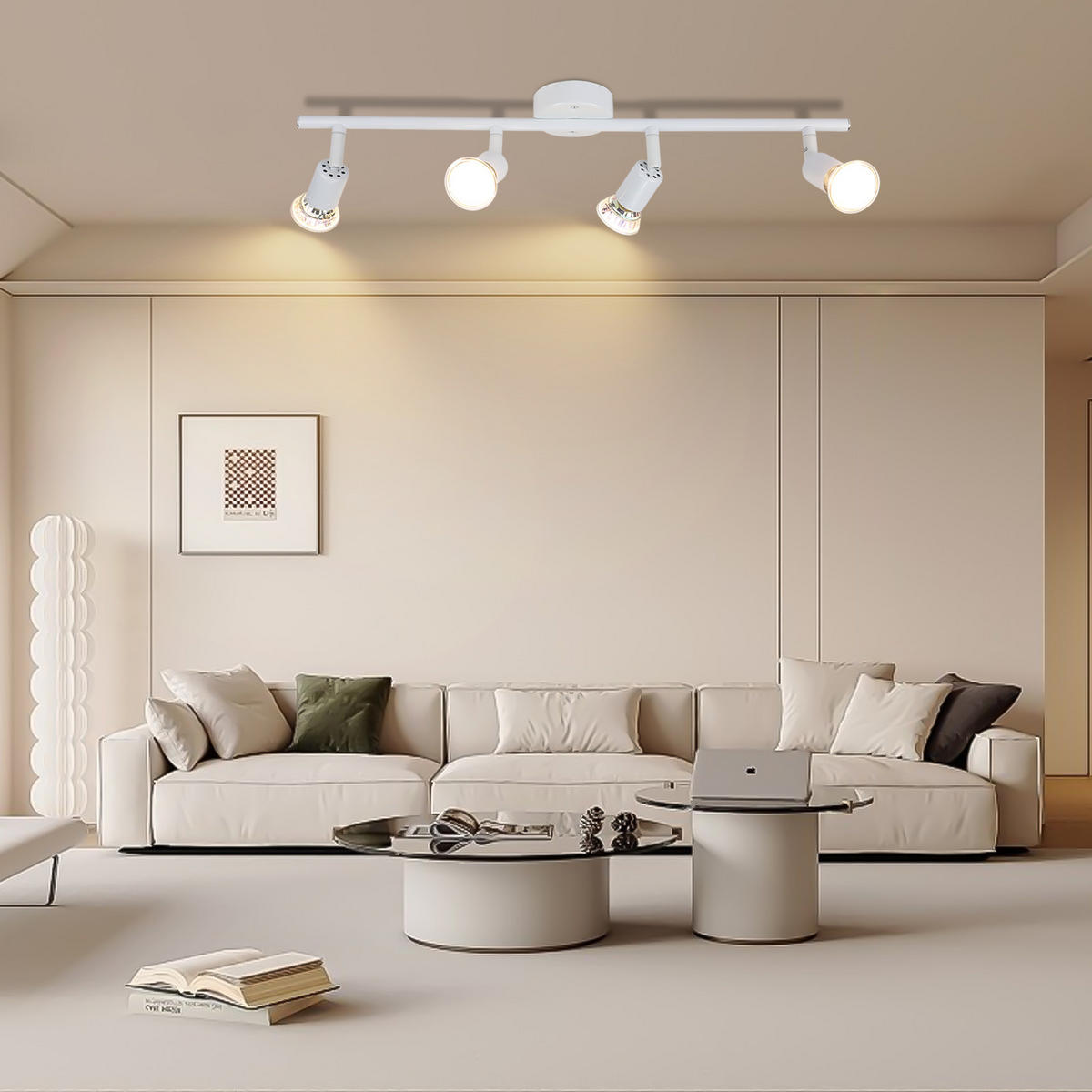 DECKENSTRAHLER Strahlmar 15/3.2/54 cm - Weiß, Metall (54/15/3.2cm) - ZMH