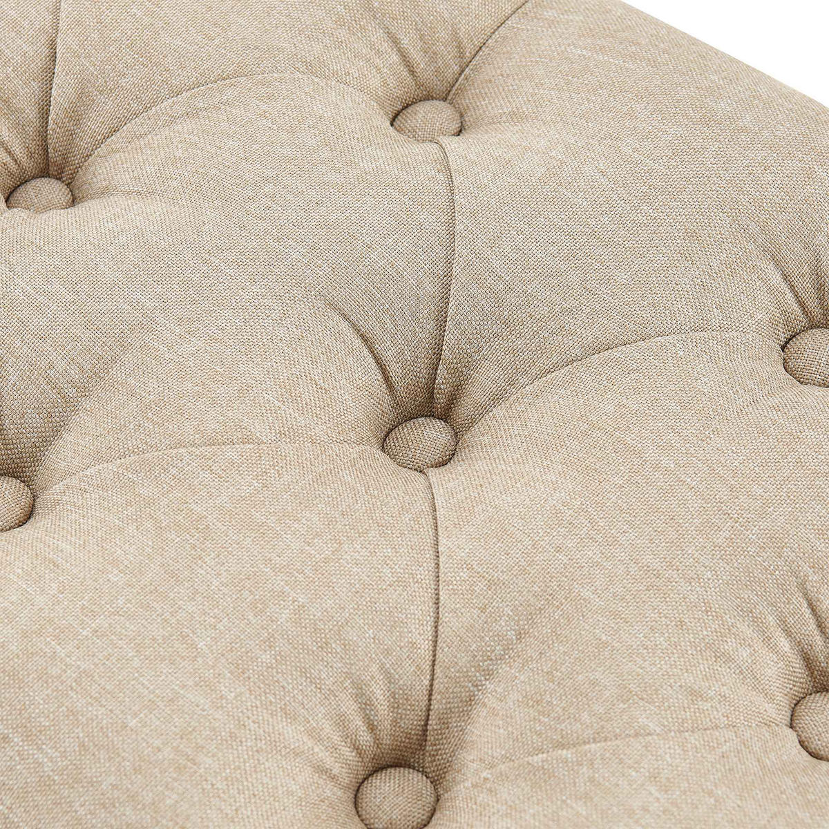 SITZBANK 150/38 cm Stoff Taupe - Taupe/Schwarz, Textil/Metall (150/46/38cm) - CLP