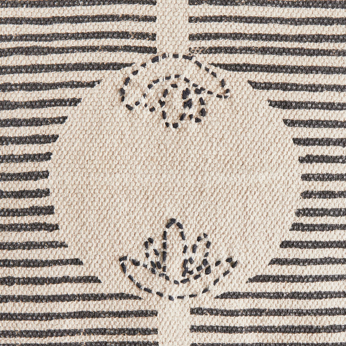 POUF Grau Lutz - Braun/Grau, Naturmaterialien (45/25/45cm) - Beliani