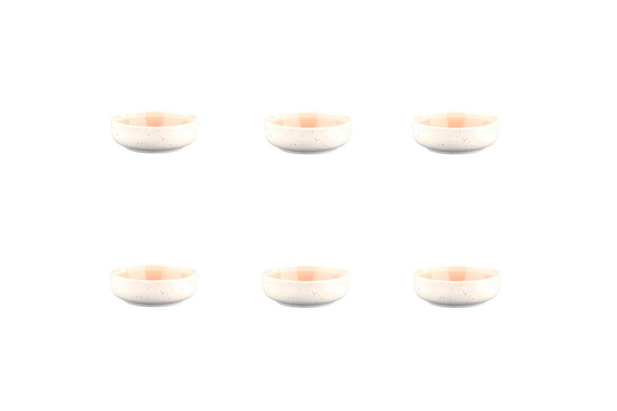 SCHALEN Oxygen Ø9cm - 6er-Set -Puderrosa - Pink, Keramik (9cm) - Björn
