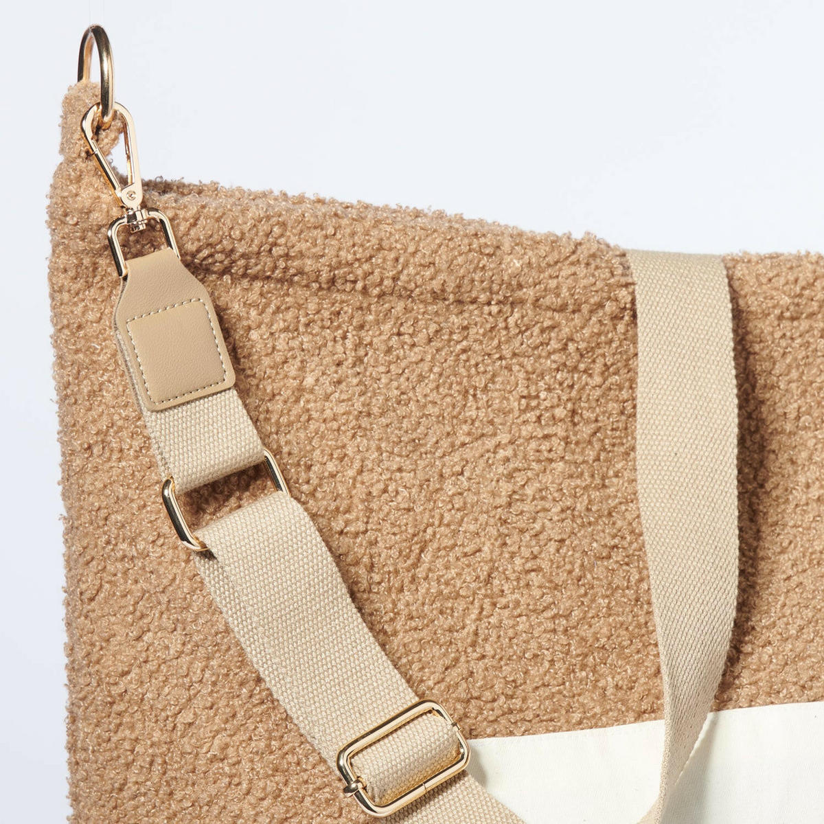 MOM Bag Teddy Bouclé Beige - Beige, Textil (60/10/45cm) - nordic coast company