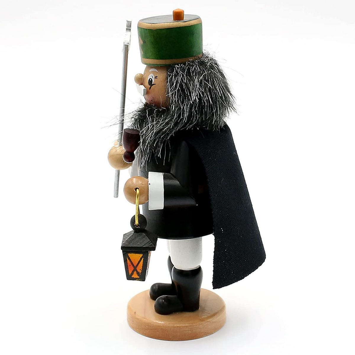 RAUCHFIGUR Bergmann mit Umhang u. Laterne 9/6/17 cm - Schwarz, Holz (6/17/9cm) - Dekoteam24