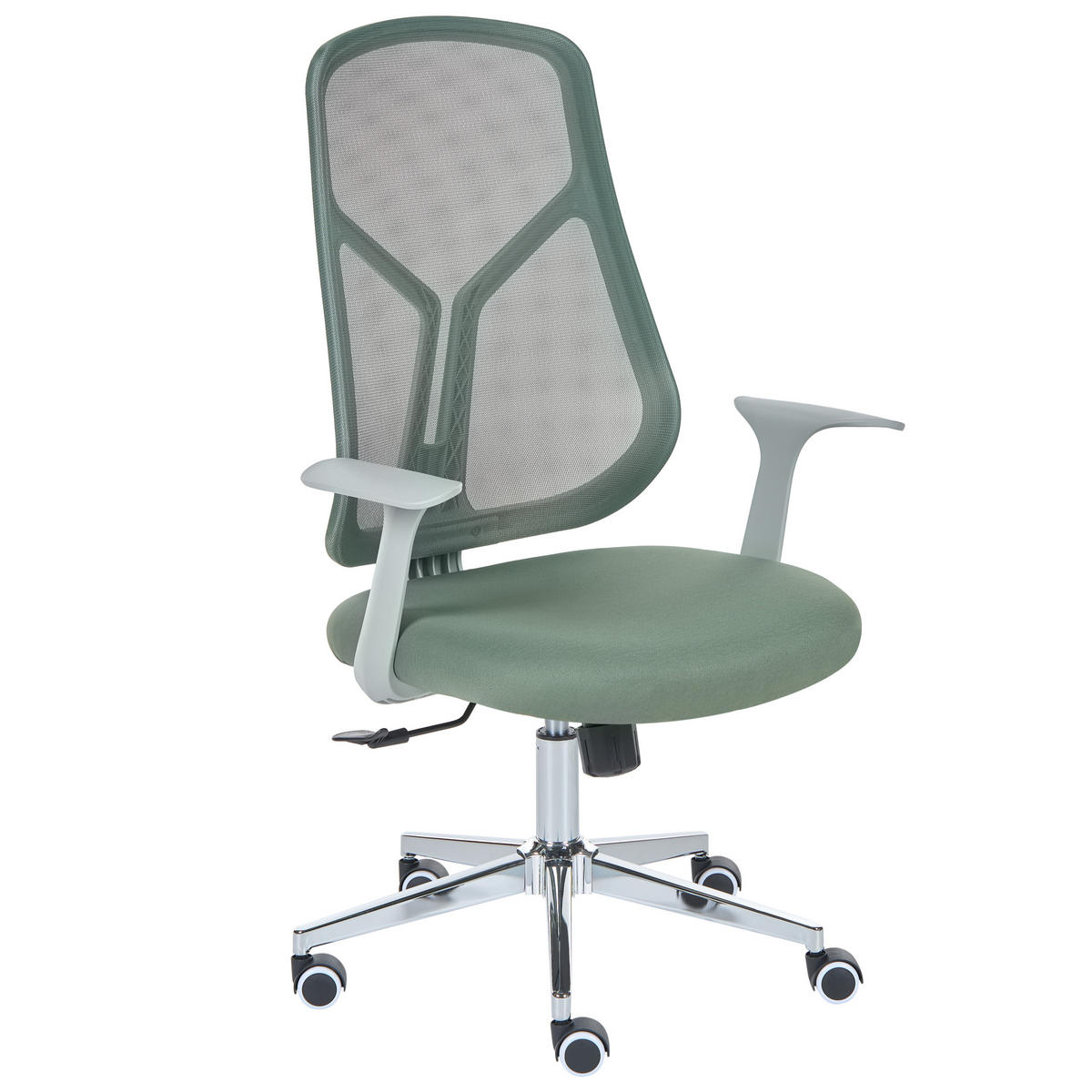KANCELÁŘSKÁ ŽIDLE Zelená Nuviner - zelená barva, textil (60/109/60cm) - Beliani
