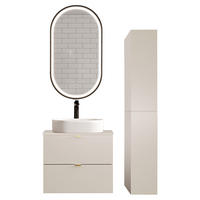 BADMÖBEL-SET 3-TLG. Durango-56 - Beige, Holzwerkstoff (105/200/47cm) - Lomado