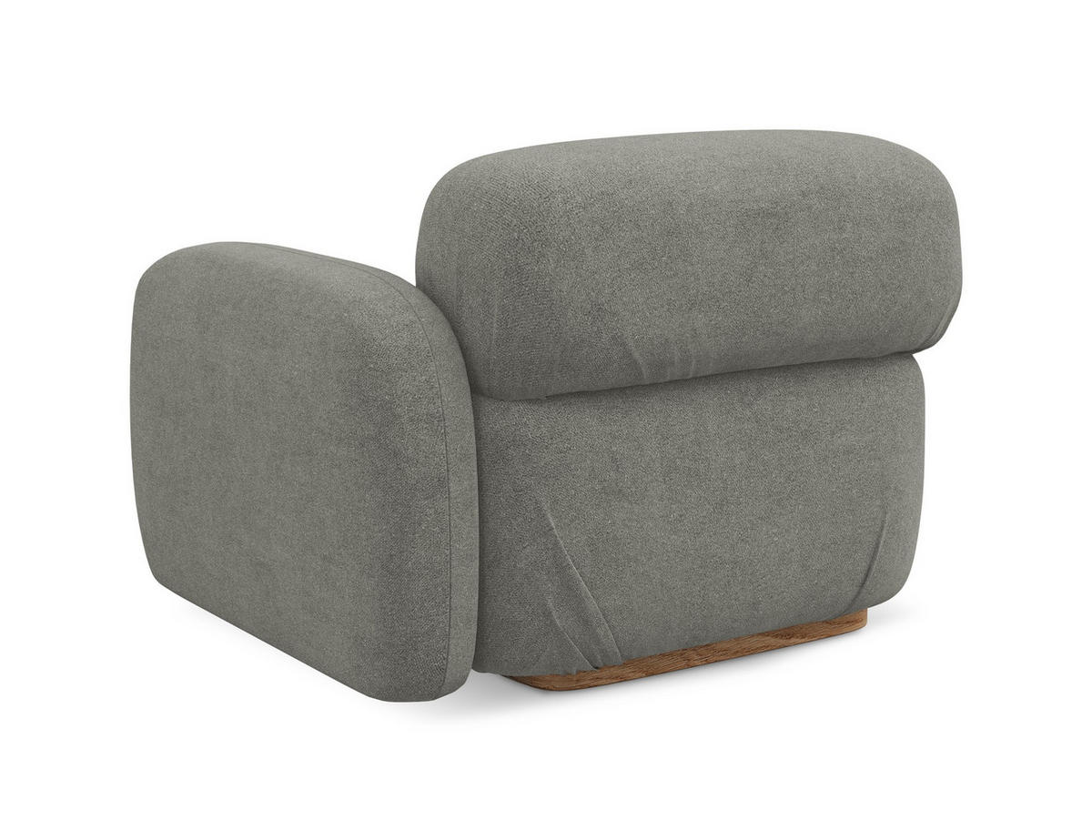SOFAELEMENT Rechts Bouclé Stoff Beige - Greige/Beige, Holz/Textil (95/73/95cm) - Makamii