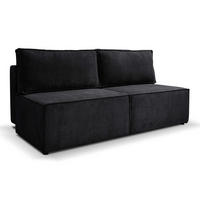 SCHLAFSOFA Mit Bettzeugfach COMPI Schwarz - Schwarz, Holz/Textil (192/92/98cm) - Kaiser Möbel