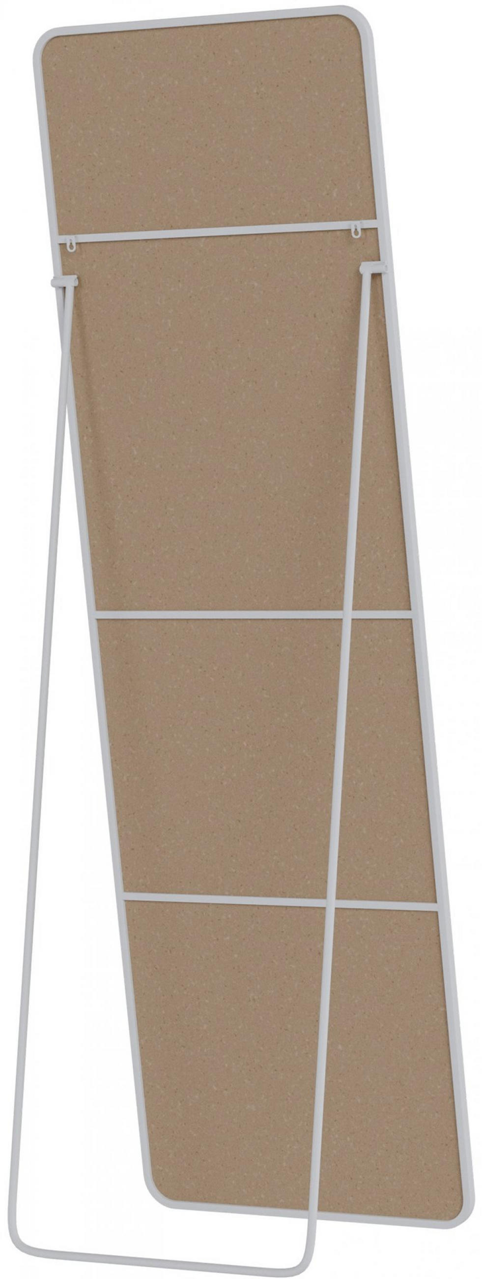 STANDSPIEGEL eckig 50/3/160 cm Glas Weiß Matt - Weiß, Glas (50/160/3cm) - CLP