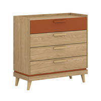 KOMODA Sandy Drevo - hnedá, kompozitné drevo (90/90/40cm) - Petits-meubles