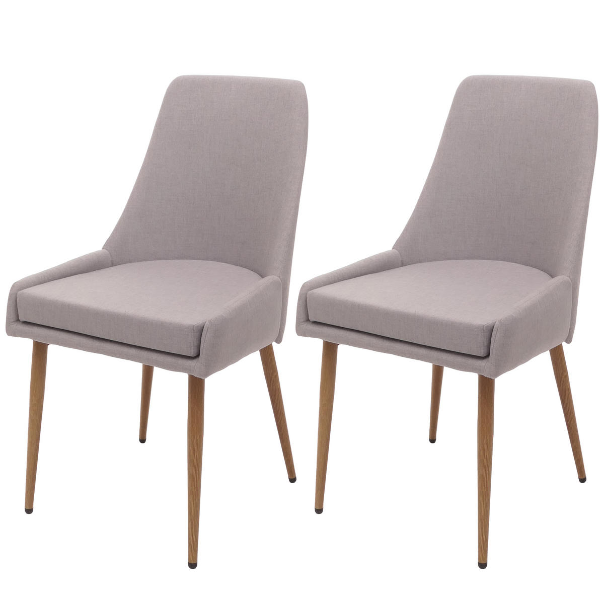 ESSZIMMERSTUHL Hellgrau 2er-Set - Hellgrau, Textil (50/92/60cm) - MCW