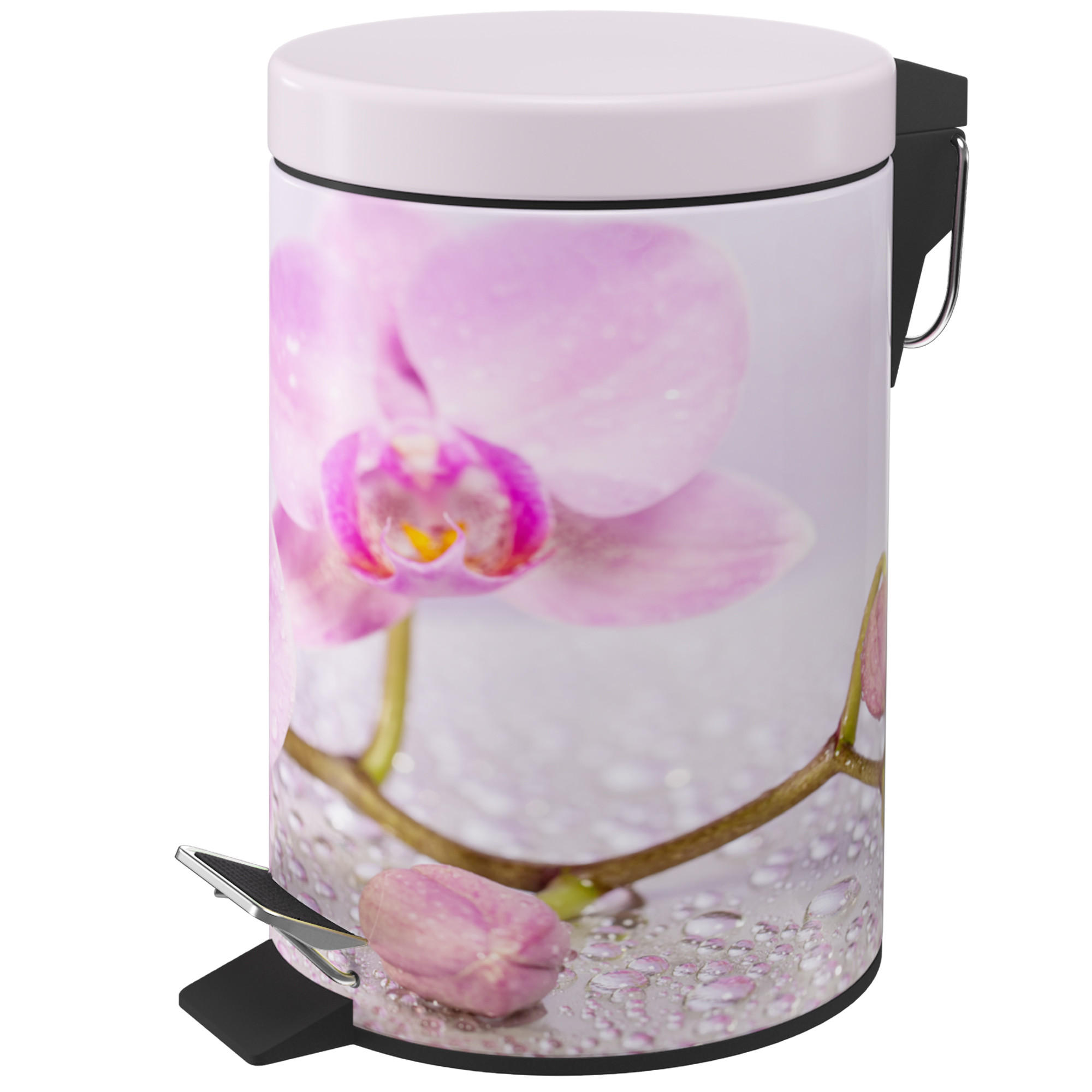 KOSMETIKEIMER Blooming - Pink/Hellrosa, Kunststoff/Metall (17/25/25cm) - Sanilo