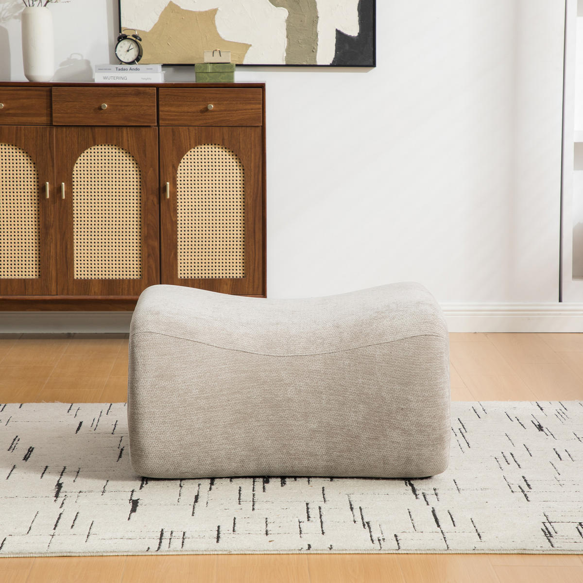 SESSEL DE-35111 mit Ottoman Grau - Grau, Textil (92/72.5/83cm) - ComfortXL