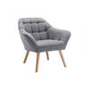 SESSEL - Stoff - Grau - CASERTA - Grau, Textil (73/77/82cm) - Vente-Unique