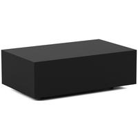 COUCHTISCH Noma Rechteckig in Schwarz, Blockform mit versteckten Rollen 90/55/28 cm - Schwarz, Holzwerkstoff (55/90/28cm) - WFL GROUP