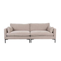 SOFA 3-SITZER Summer Latte/ Beige - Creme, Textil (230/82/101cm) - Zuiver