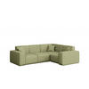 GARTENECKSOFA L-form MALIBU Stoff Odyssey Hellgrün Rechts - Hellgrün, Holz (246/73/181cm) - Kaiser Möbel