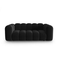 SOFA Lupine aus Samt schwarz 2 Sitzplätze - Schwarz, Textil (200/70/95cm) - Micadoni