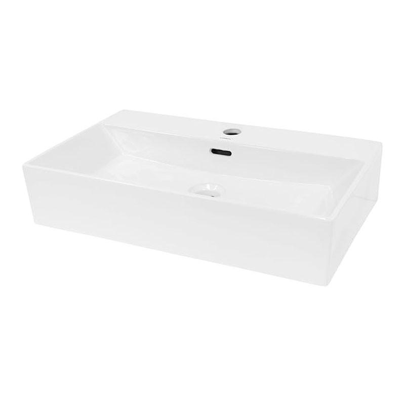 WASCHBECKEN für Badezimmer 605 x 365 x 130mm - Weiß, Keramik (60.5/13/36.5cm) - HOROW
