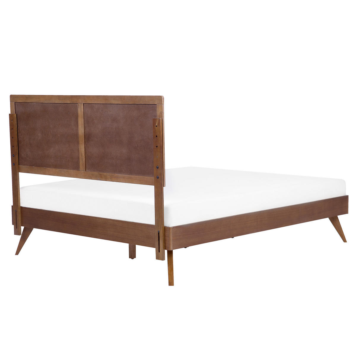 HOLZBETT 180/200cm Dunkler Holzfarbton Istres - Dunkelbraun, Holzwerkstoff (180/200cm) - Beliani