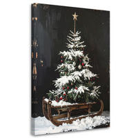 LEINWANDBILD Weihnachten 80x120cm - Schwarz, Textil (80/120cm) - Feeby