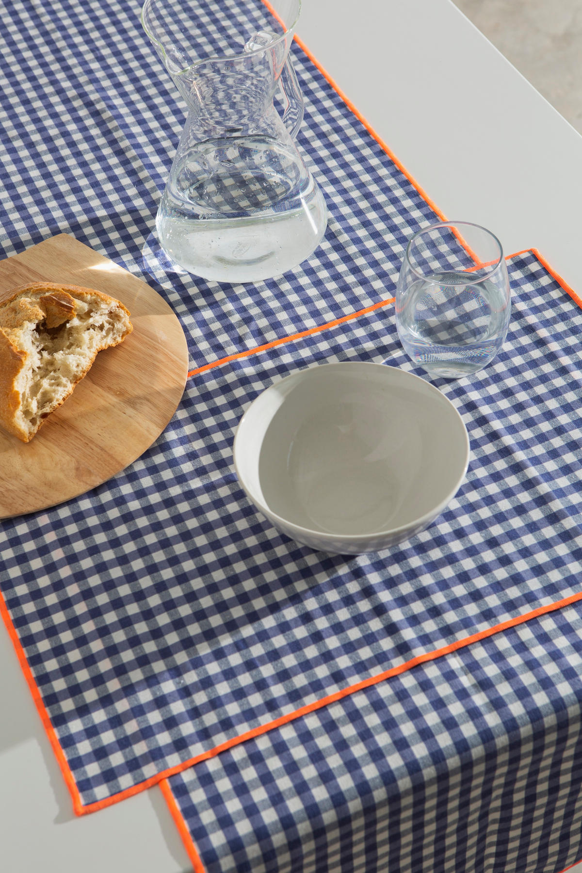 TISCHET 8-teilig, Baumwolle und PES (Polyester), navy und fluor SET FESTON - Blau, Textil (40/130cm) - RNT By Really Nice Things