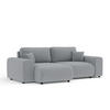 ECKSOFA Zanzibar Grau Plüschstoff - Schwarz/Grau, Holz/Holzwerkstoff (237/144cm) - Maison de Reve