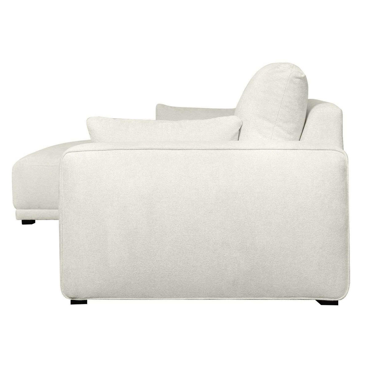 ECKSOFA Webstoff Beige - Beige/Schwarz, Holz/Textil (105/305cm) - Furnhouse