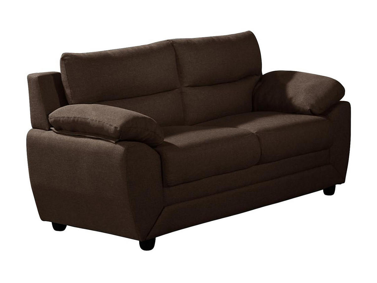 SOFA 2-Sitzer - Stoff - Braun - MANOA - Braun, Textil (163/88/82cm) - Vente-Unique