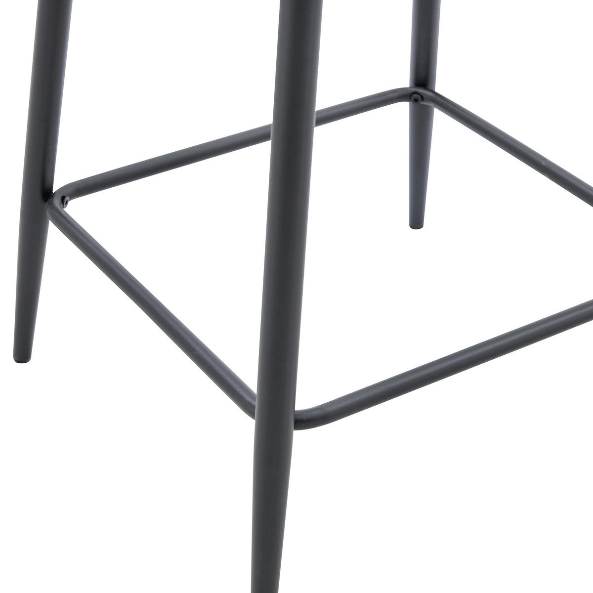 BARHOCKER 4er-Set Schwarz mit transparenter Acryl-Sitzschale und Metallgestell - Schwarz, Kunststoff (51/102/45cm) - PANGIVO