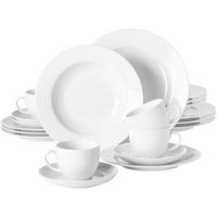 KOMBISERVICE Rondo Liane weiß 20er Set - Weiß, Keramik (1/1/1cm) - Seltmann Weiden