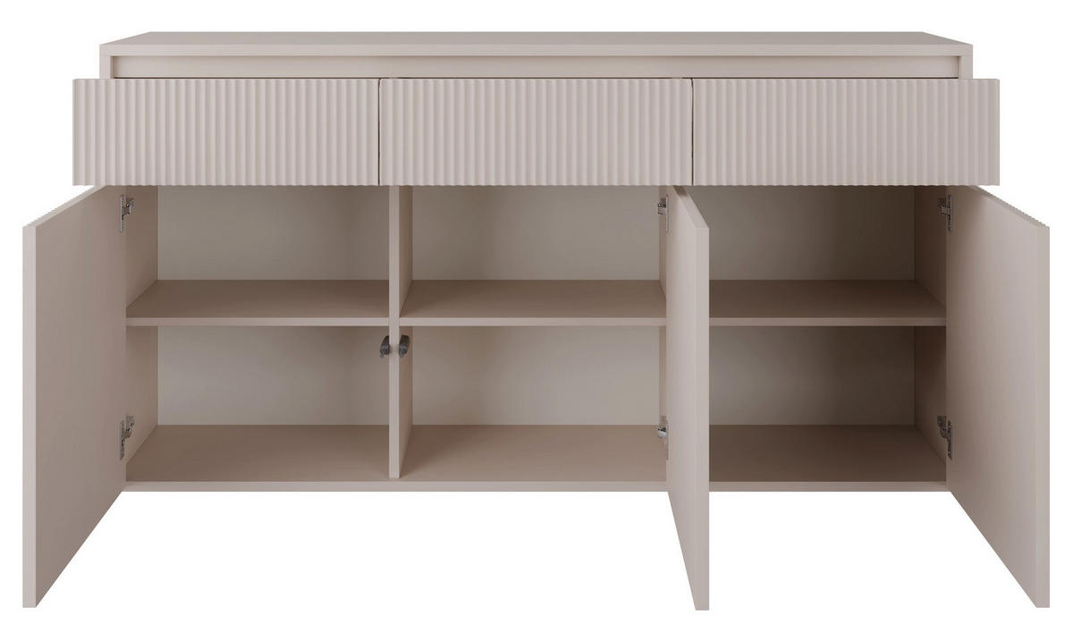 SIDEBOARD Vemmi Kaschmir 155 cm - Taupe, Holzwerkstoff (155/80/36cm) - Selsey