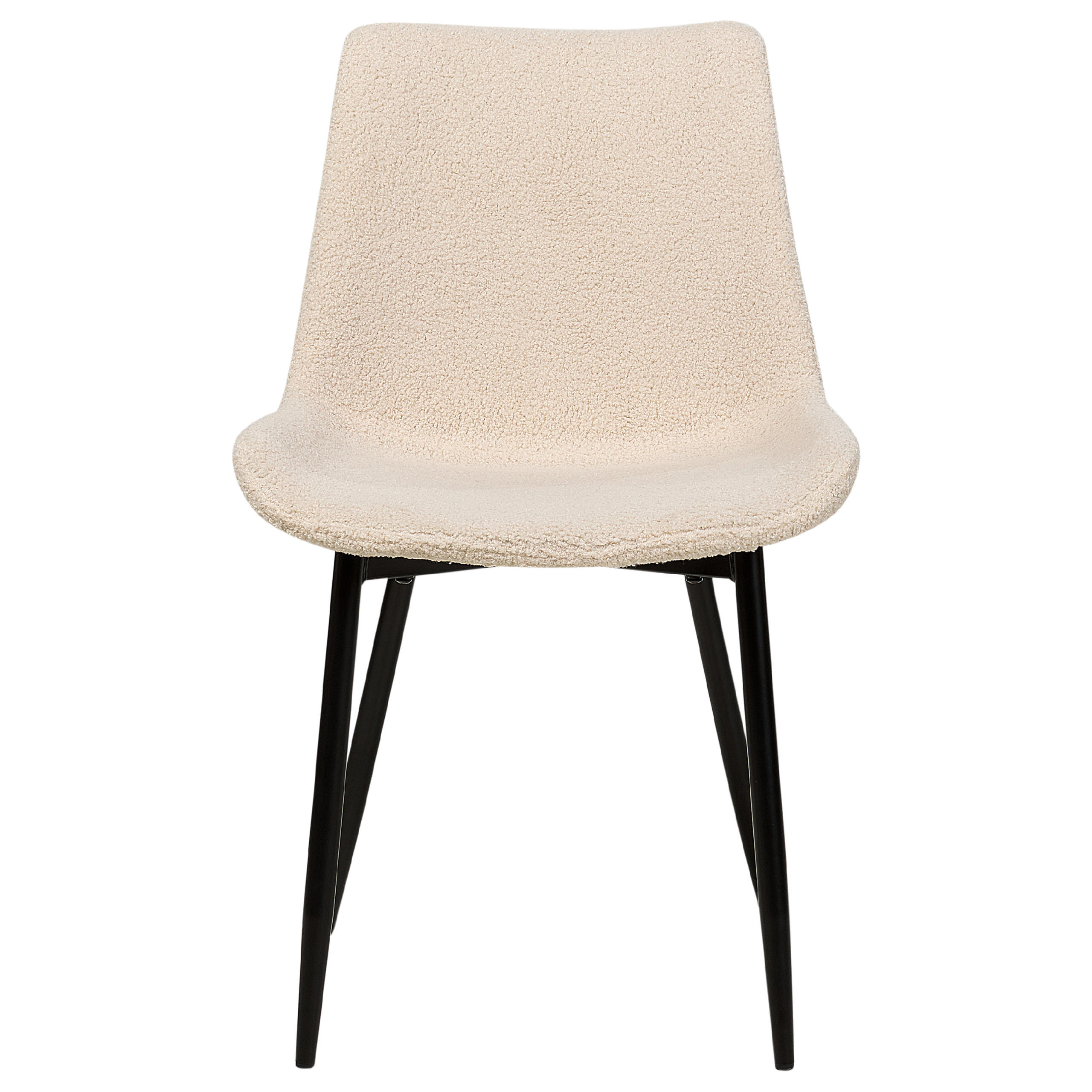 ESSZIMMERSTUHL 2er-Set Polyester Beige Avilla - Beige, Textil/Metall (51/82/59cm) - Beliani