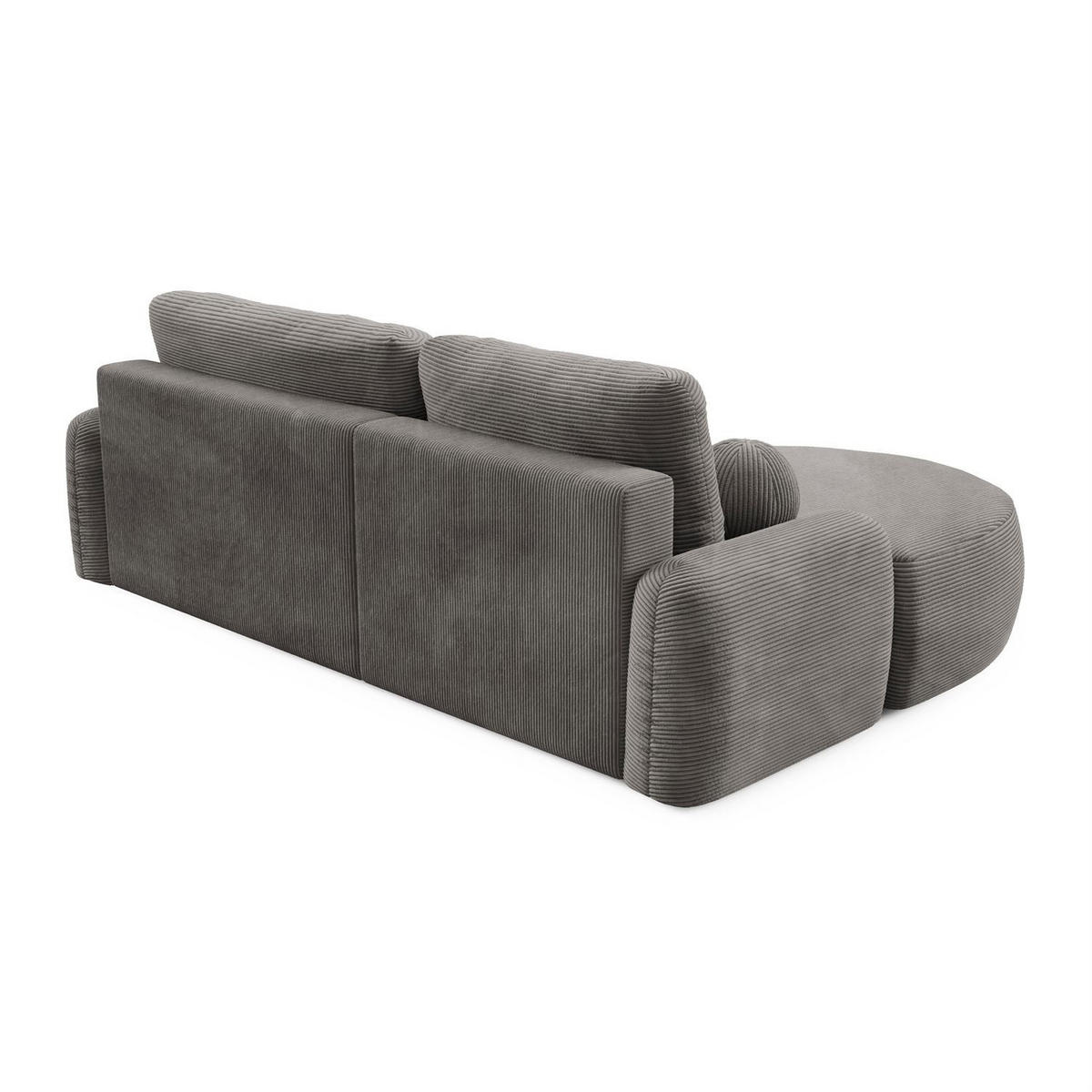 ECKSOFA CLEO II mit Schlaffunktion Version Linke Poso 115 - Taupe, Kunststoff (264/172cm) - Lookway