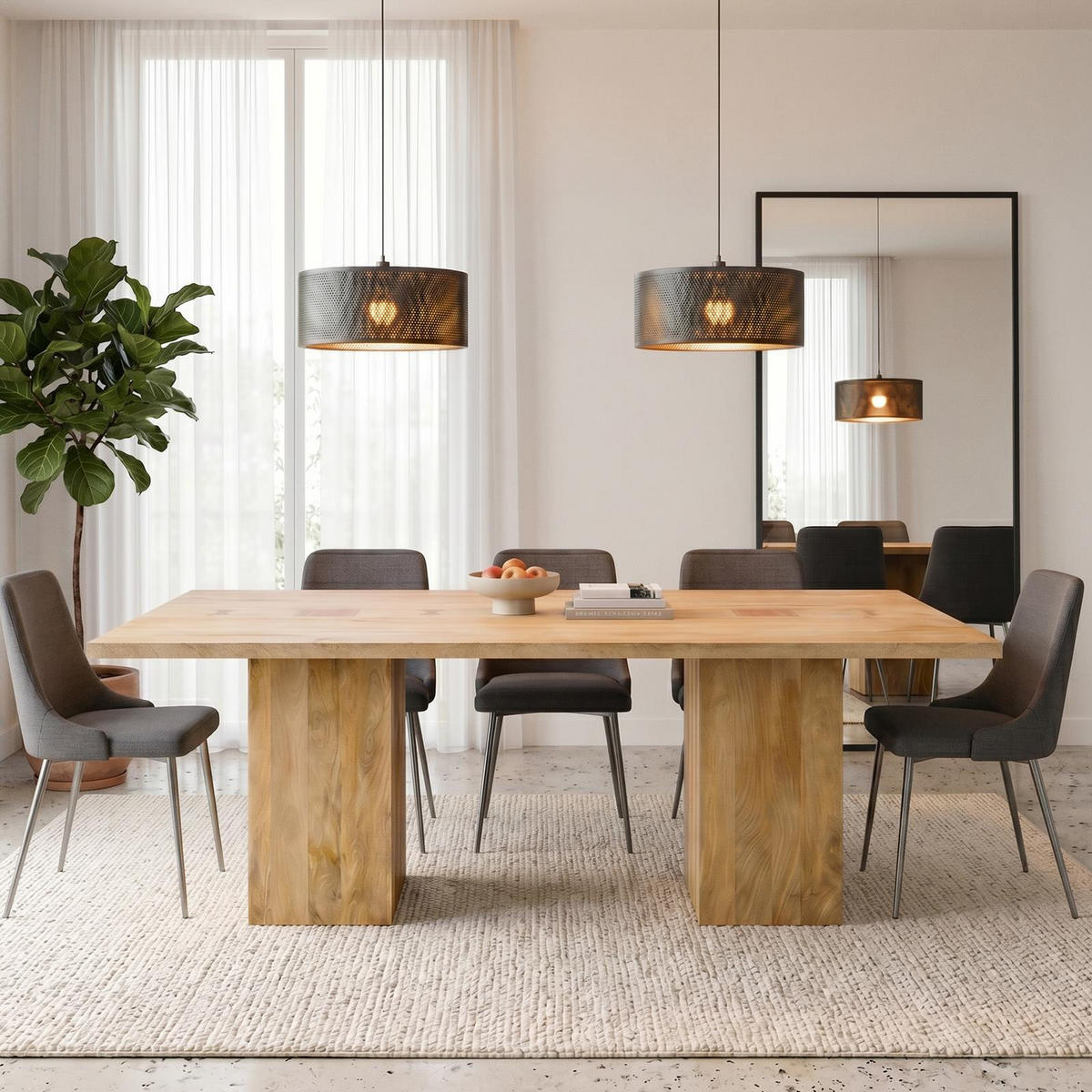 ESSTISCH MAHO natur - Naturfarben, Holz (100/200/76cm) - IDIMEX