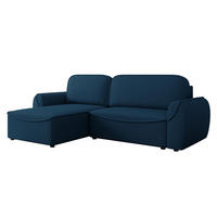 ECKSOFA Loom - Schwarz/Dunkelblau, Holz/Kunststoff (261/175cm) - MIRJAN24